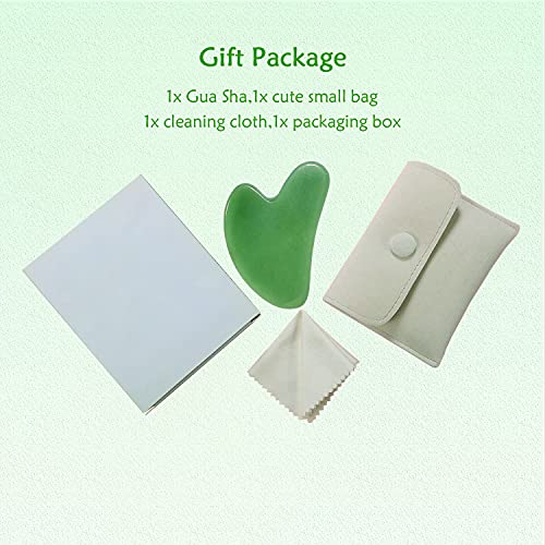 Gua Sha Facial Tool, 100% Natural Jade Stone Guasha Board for SPA Acupuncture...