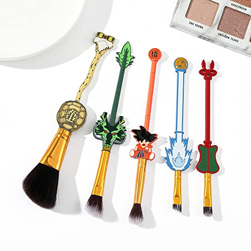 Professional Dragon Ball Z Makeup Brushes- 5pcs Cosmetic Anime Peripheral Dra...