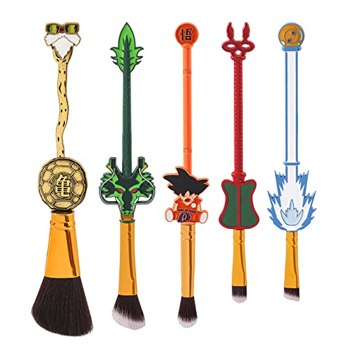 Professional Dragon Ball Z Makeup Brushes- 5pcs Cosmetic Anime Peripheral Dra...