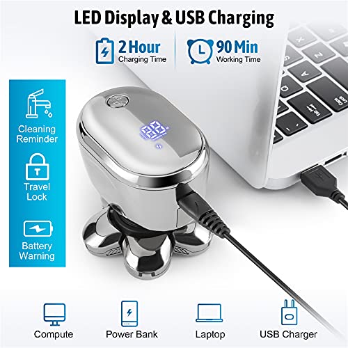 Head Shaver for Bald Men, Electric Razor for Head Shaving Wet and Dry, Rechar...