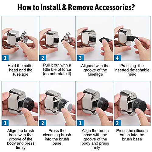 Head Shaver for Bald Men, Electric Razor for Head Shaving Wet and Dry, Rechar...