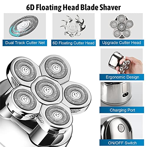 Head Shaver for Bald Men, Electric Razor for Head Shaving Wet and Dry, Rechar...
