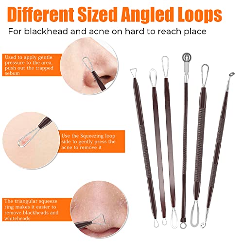 2022 Updated 15 PCS Pimple Popper Tool Kit, Blackhead Remover Comedone Acne E...