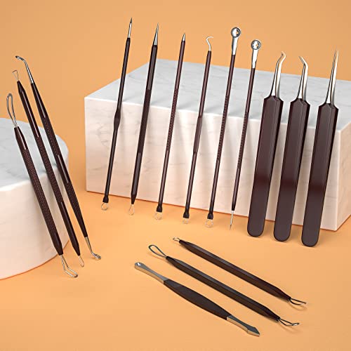 2022 Updated 15 PCS Pimple Popper Tool Kit, Blackhead Remover Comedone Acne E...