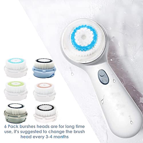 6pack Compatible with Facial Cleansing Brush Head Replacements, Sensitive Fac...