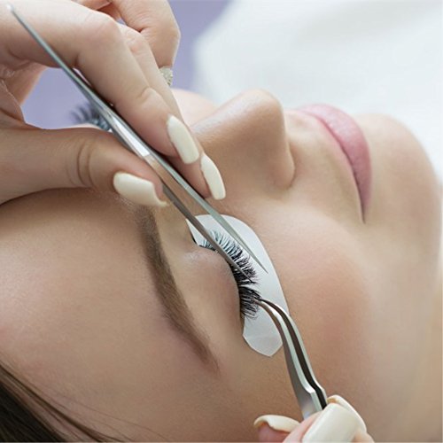 Best Eyelash Extension Tweezer Set - FEITA Pro Straight & Curved Pointy Preci...
