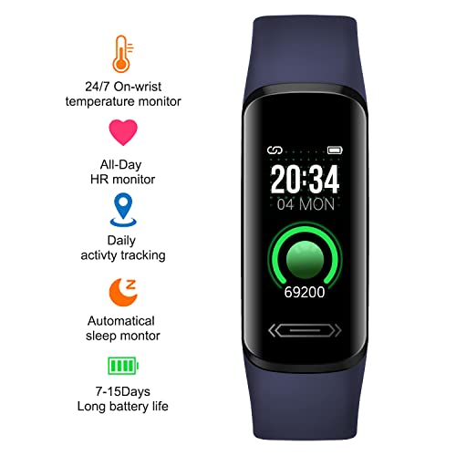 Fitness Tracker HR, Activity Fitness Trackers with Body Temperature Heart Rat...