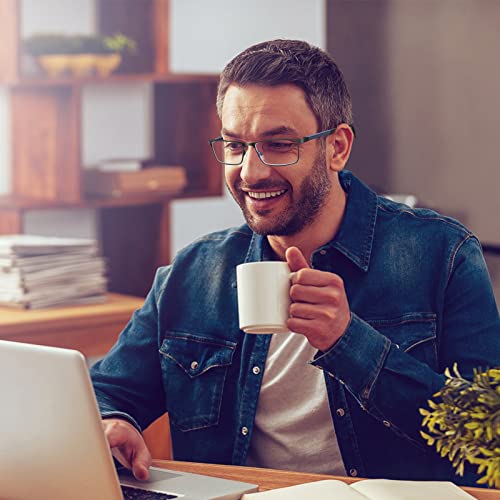 4 Pack Reading Glasses for Men, Blue Light Blocking Metal Reader for Men, Lig...