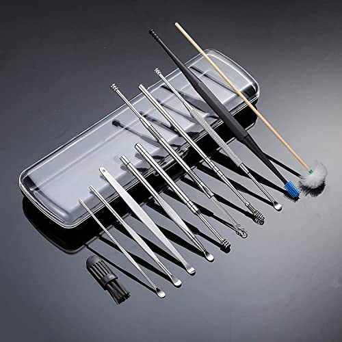 11 Pcs Ear Pick Earwax Removal Kit, Ear Cleaning Tool with Clean Brush Storag...