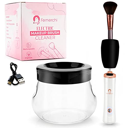 Rechargeable Electric Makeup Brush Cleaner with Built-In Battery - Deep Clean...