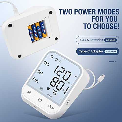 Blood Pressure Machine Large Backlit Display & Adjustable Cuff, Automatic Blo...