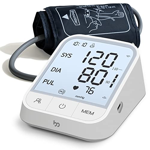 Blood Pressure Machine Large Backlit Display & Adjustable Cuff, Automatic Blo...