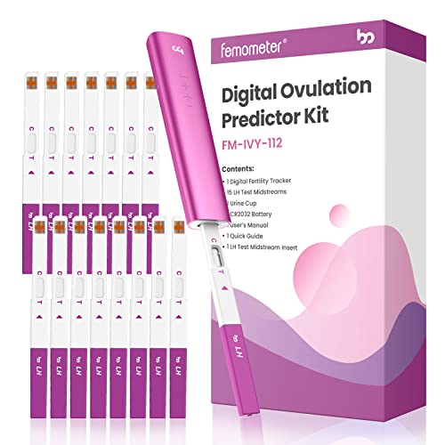 Femometer Digital Ovulation Predictor Kit Includes 15-Count Ovulation Test St...