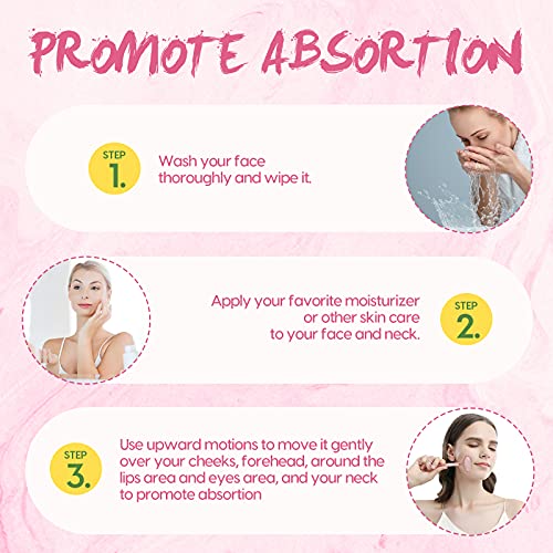 Jade Roller Gua Sha Set, Face Massager 100% Natural Rose Quartz Face Roller 2...