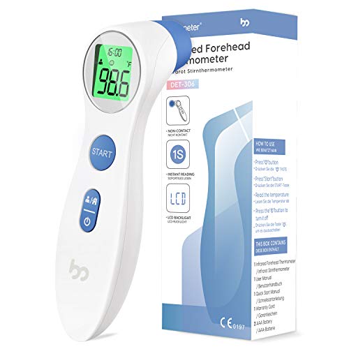 Touchless Forehead Thermometer for Adults and Kids, Digital Infrared Thermome...