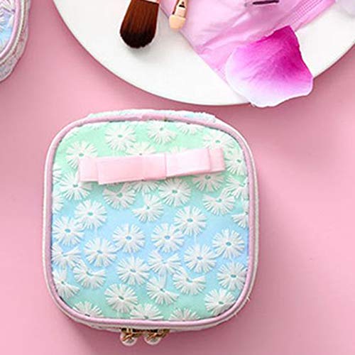 Portable Sanitary Napkin Storage Bag,Menstrual Cup Pouch,Mesh Embroidery Orga...