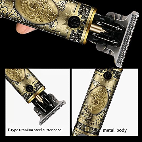 Professional Cordless Hair Trimmer,T-Blade Hair Clippers for Men,Zero Gapped ...