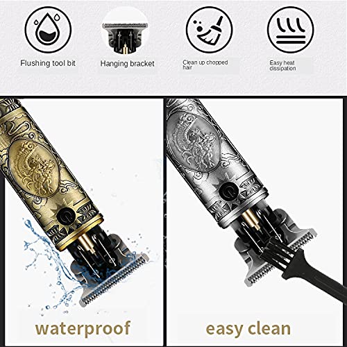 Professional Cordless Hair Trimmer,T-Blade Hair Clippers for Men,Zero Gapped ...