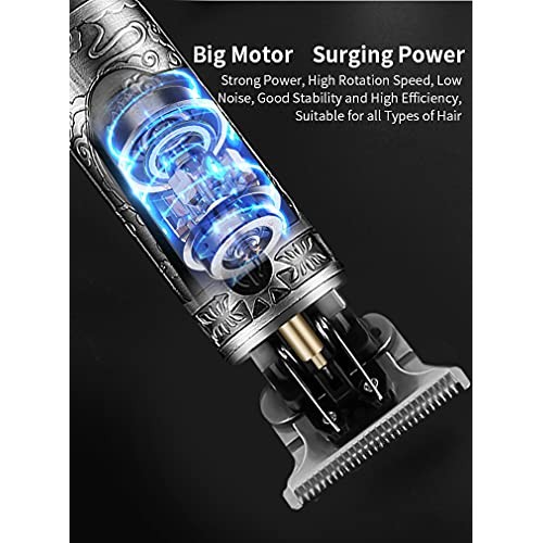 Professional Cordless Hair Trimmer,T-Blade Hair Clippers for Men,Zero Gapped ...