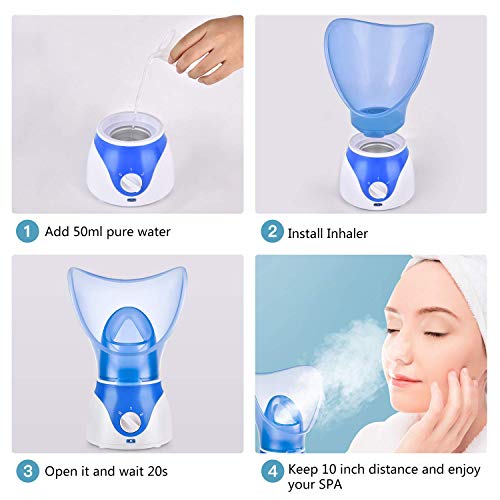 Facial Steamer, Fenitrany Sicy 2022 New Nano Ionic Face Facial Steamer Warm M...