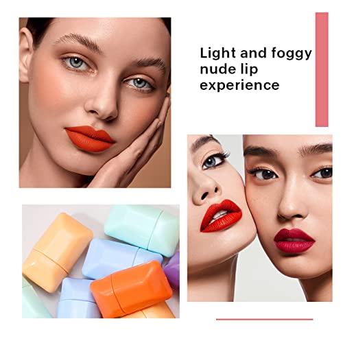 8 Colors Mini Candy Matte Lipstick Set, Waterproof Long Lasting Mini Cute Lip...