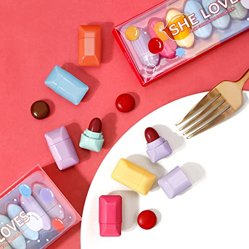 8 Colors Mini Candy Matte Lipstick Set, Waterproof Long Lasting Mini Cute Lip...