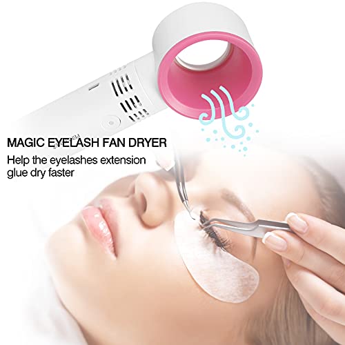 Fenshine Portable USB Rechargeable Mini Fan Eyelash Fan Dryer Bladeless Handh...