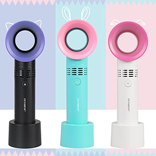 Fenshine Portable USB Rechargeable Mini Fan Eyelash Fan Dryer Bladeless Handh...