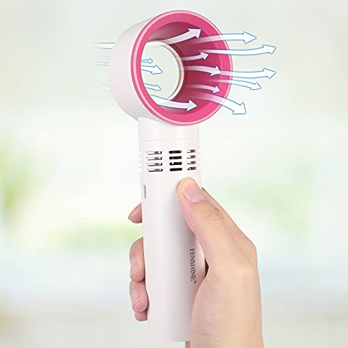 Fenshine Portable USB Rechargeable Mini Fan Eyelash Fan Dryer Bladeless Handh...