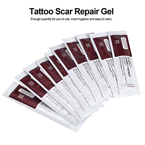 Tattoo Scar Repair Gel, 100Pcs Microblading Aftercare Ointment Vitamin A&D An...