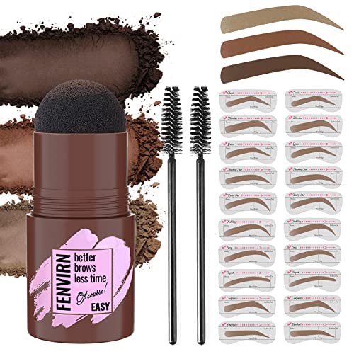FENVIRN Eyebrow Stamp Stencil Kit - Eyebrow Stamp and Shaping Kit for Perfect...