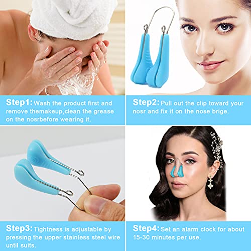 Nose Shaper Clip, Pain-Free Nose Bridge Straightener Corrector, Soft Silicone...
