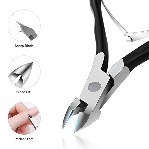 FERYES Cuticle Clipper Professional Manicure and Pedicure Cuticle Remover Too...