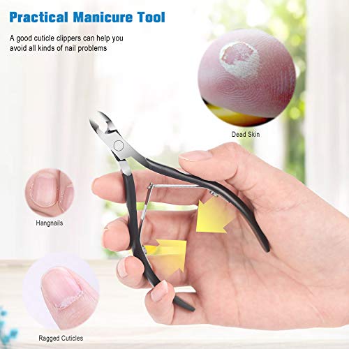 FERYES Cuticle Clipper Professional Manicure and Pedicure Cuticle Remover Too...