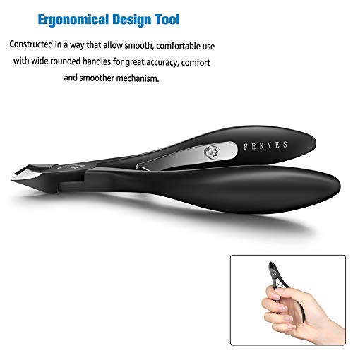FERYES Cuticle Cutters 1/2 Jaw - Professional Stainless Steel Cuticle Clipper...