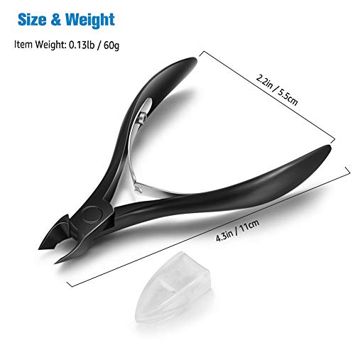 FERYES Cuticle Cutters 1/2 Jaw - Professional Stainless Steel Cuticle Clipper...
