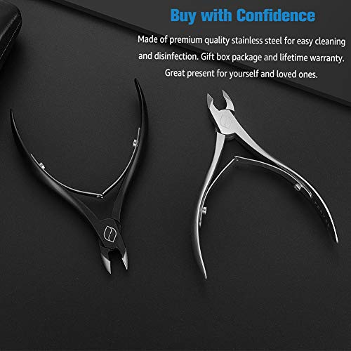 FERYES Cuticle Cutters 1/2 Jaw - Professional Stainless Steel Cuticle Clipper...