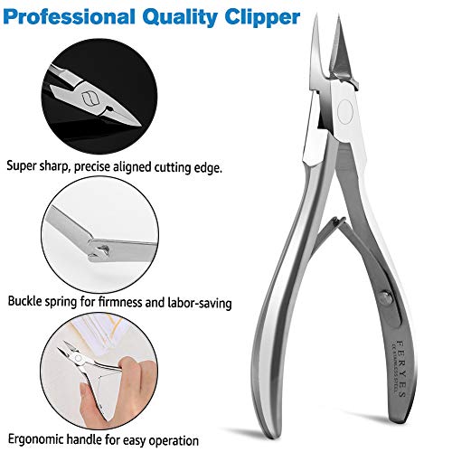 FERYES Toenail Clippers Straight Blade for Thick Toenails, Nail Clippers for ...