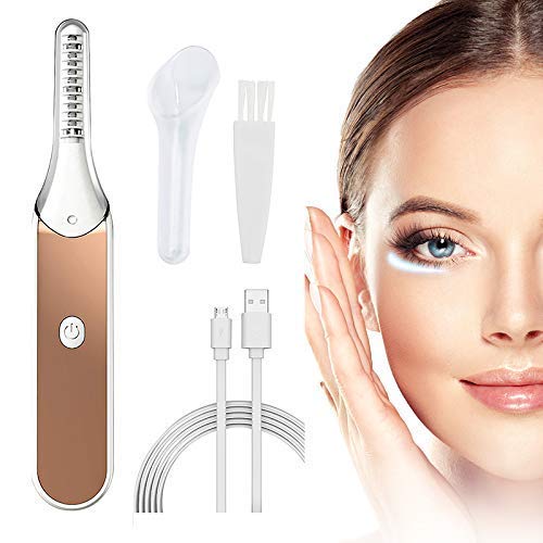 Heated Eyelash Curler, Portable Electric Eyelash Curler, Quick Natural Curlin...