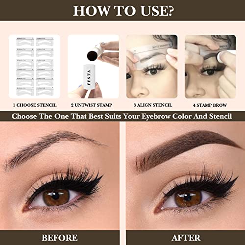 Eyebrow Stamp Stencil Kit Eyebrow Stamping Kit Perfect Brows Stamp Kit Brow S...