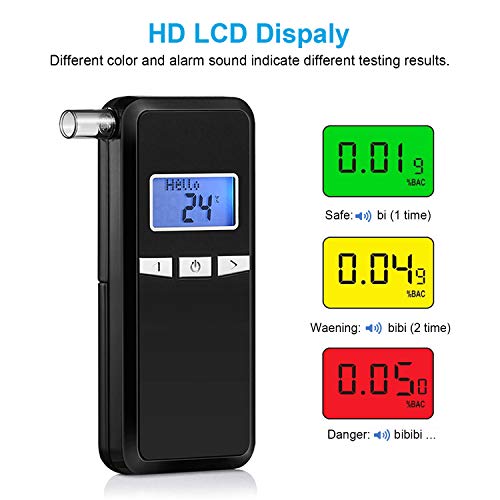 FFtopu Breathalyzer, Portable Breathalyzer Alcohol Tester with Digital Breath...
