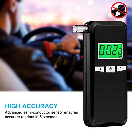 FFtopu Breathalyzer, Portable Breathalyzer Alcohol Tester with Digital Breath...