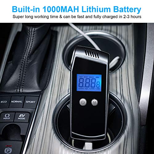 FFtopu Breathalyzer, Professional Accurate Portable Alcohol Tester with USB R...