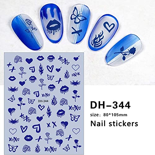 Wraps Slider decals Transfer Foil Black White Checkerboard Manicure Nail Art ...