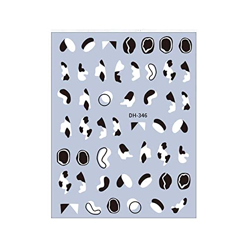Wraps Slider decals Transfer Foil Black White Checkerboard Manicure Nail Art ...