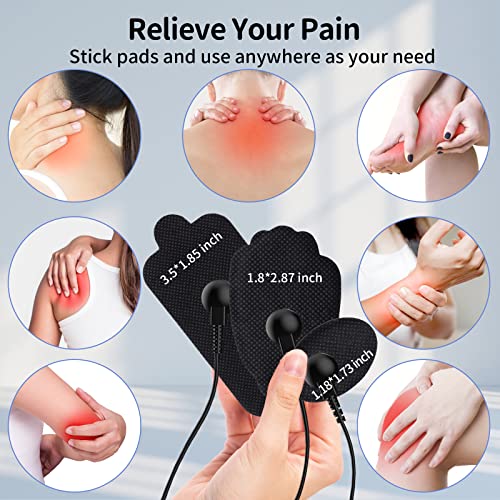 Dual Channel TENS EMS Unit Muscle Stimulator for Pain Relief Therapy with 24 ...