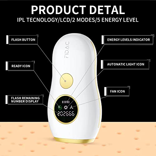 IPL Hair Removal, FIDAC Laser Hair Removal Device for Women & Men with 999,99...