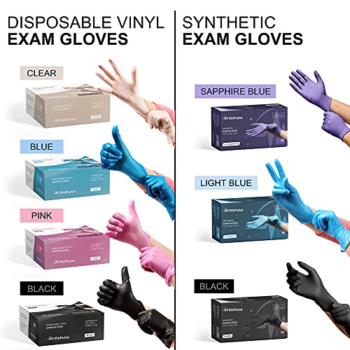 Pink Vinyl Disposable Gloves Small 50 Pack - Latex Free, Powder Free Medical ...