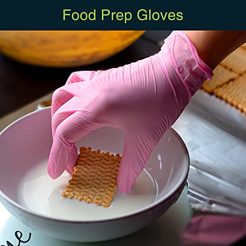 Pink Vinyl Disposable Gloves X Large 50 Pack - Latex Free, Powder Free Medica...