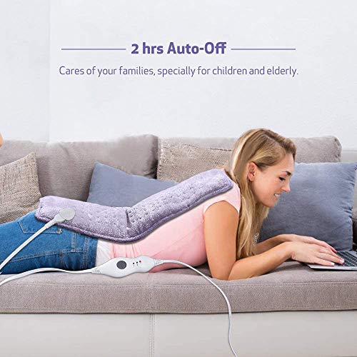 Electric Heating Pad with Fast-Heating Technology, 3 Heat Settings, Soft Plus...